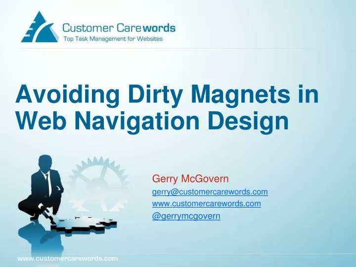 avoiding dirty magnets in web navigation design