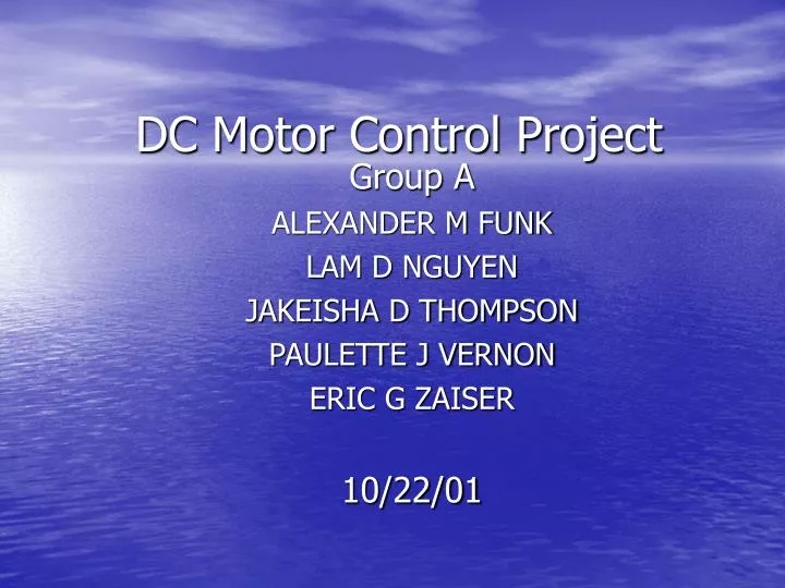 dc motor control project