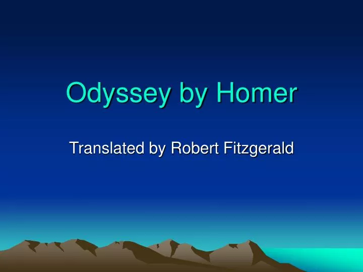 odyssey by homer