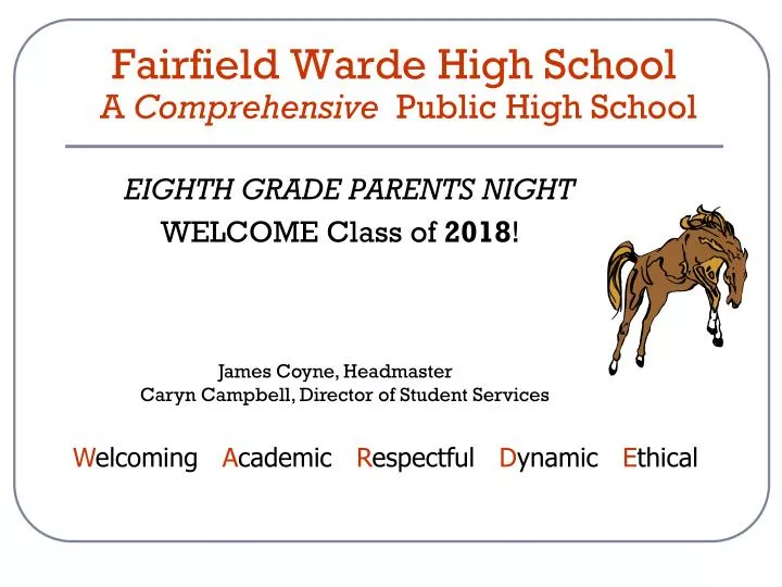 fairfield warde high school a comprehensive public high school