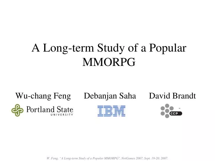a long term study of a popular mmorpg