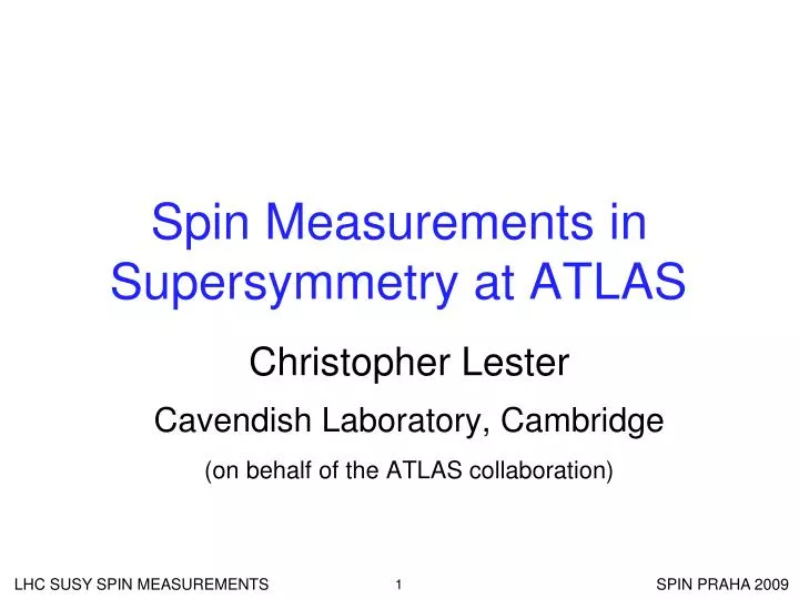 spin measurements in supersymmetry at atlas