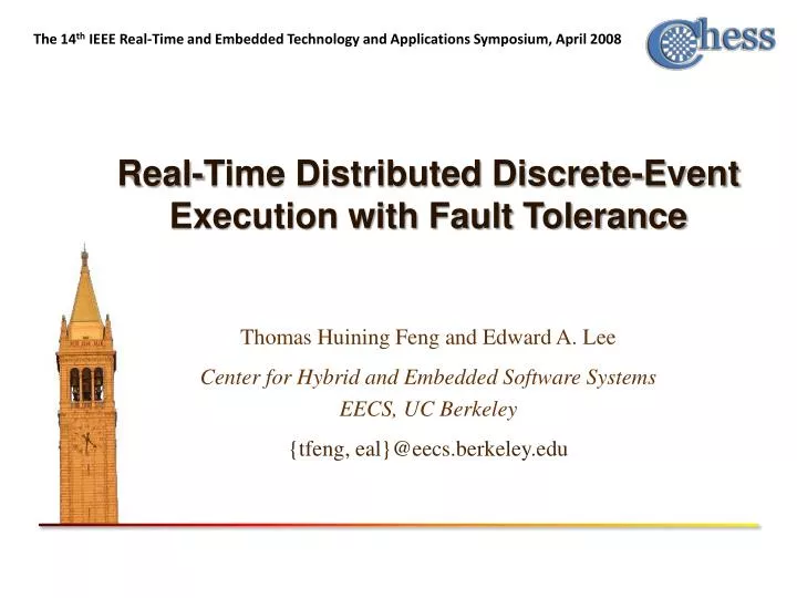 real time distributed discrete event execution with fault tolerance