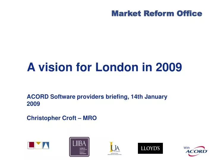 a vision for london in 2009