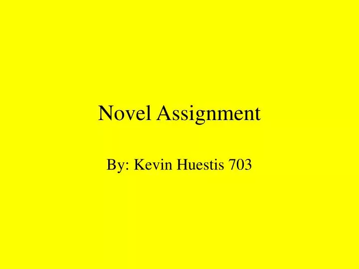 novel assignment
