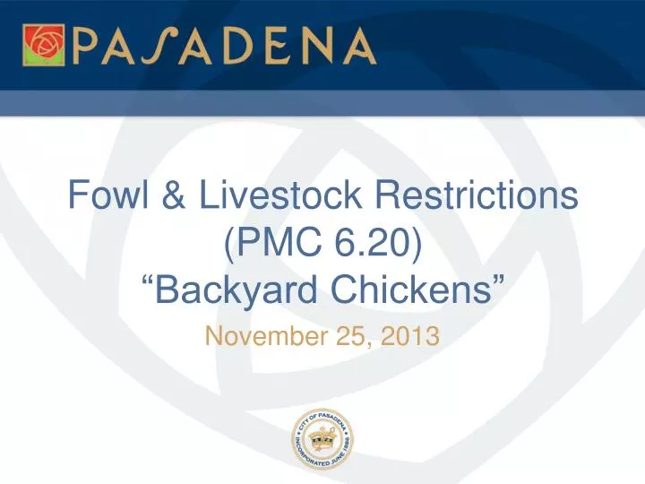 fowl livestock restrictions pmc 6 20 backyard chickens