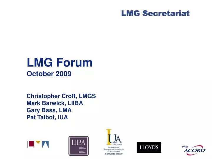lmg forum october 2009
