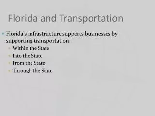 Florida and Transportation