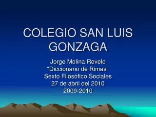colegio san luis gonzaga