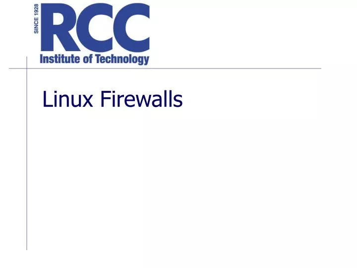 linux firewalls