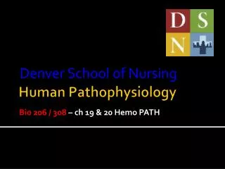 Human Pathophysiology