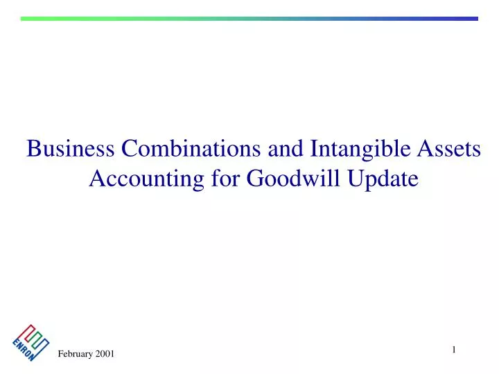 business combinations and intangible assets accounting for goodwill update