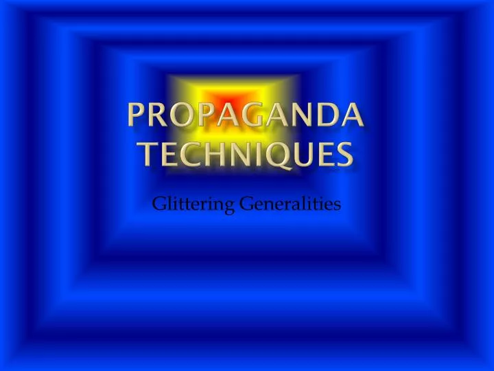 propaganda techniques