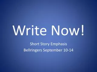 Write Now!