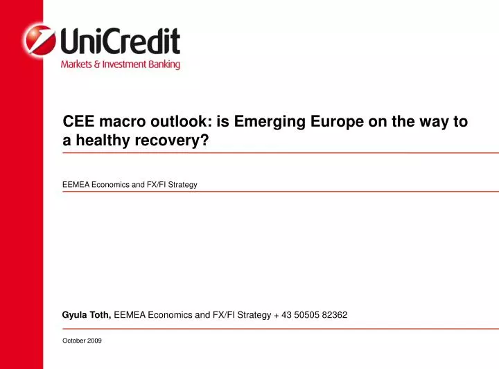cee macro outlook is emerging europe on the way to a healthy recovery