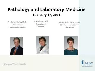 Pathology and Laboratory Medicine February 17, 2011