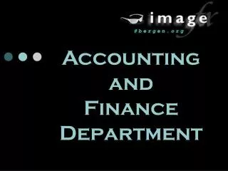 Accounting and Finance Department
