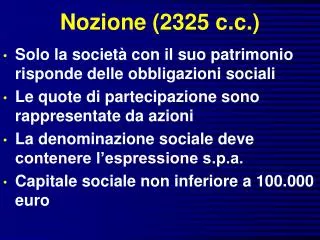 nozione 2325 c c