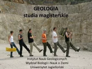 geologia studia magisterskie