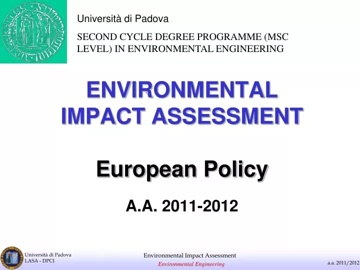 environmental impact assessment european policy a a 2011 2012