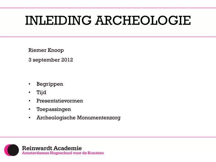inleiding archeologie