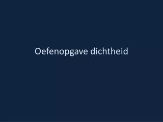 oefenopgave dichtheid