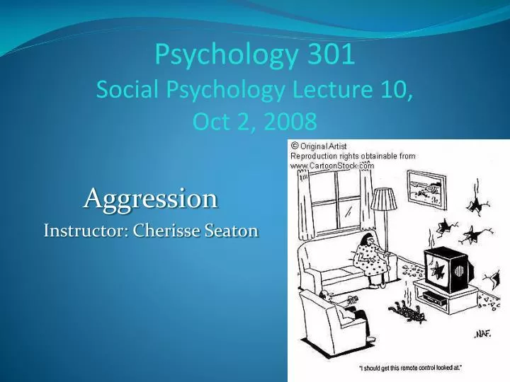 psychology 301 social psychology lecture 10 oct 2 2008