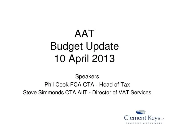 aat budget update 10 april 2013