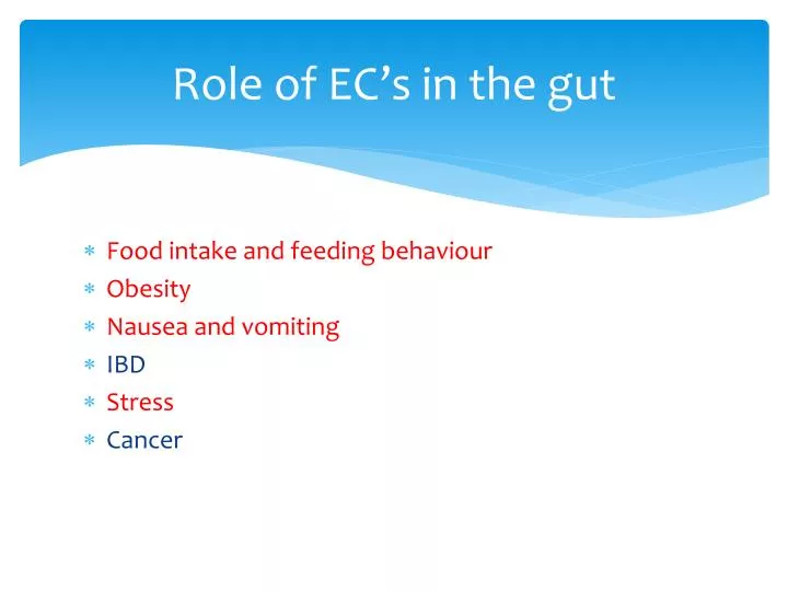 role of ec s in the gut