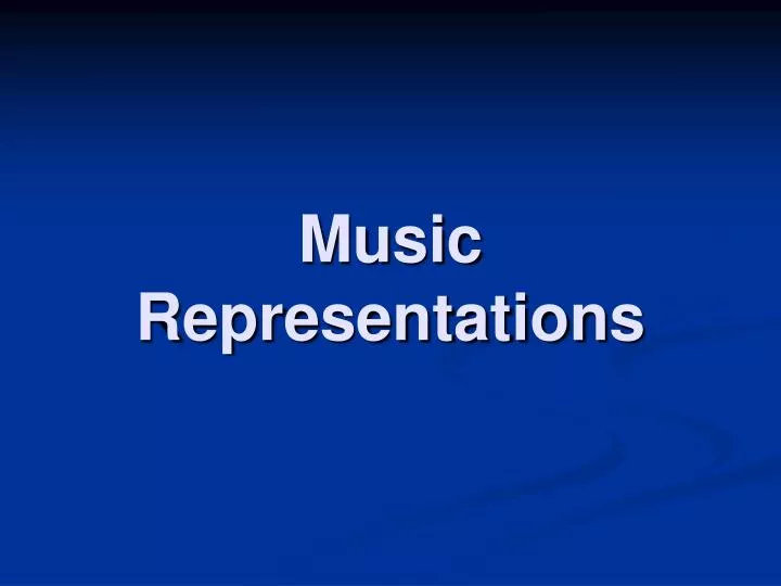 music representations