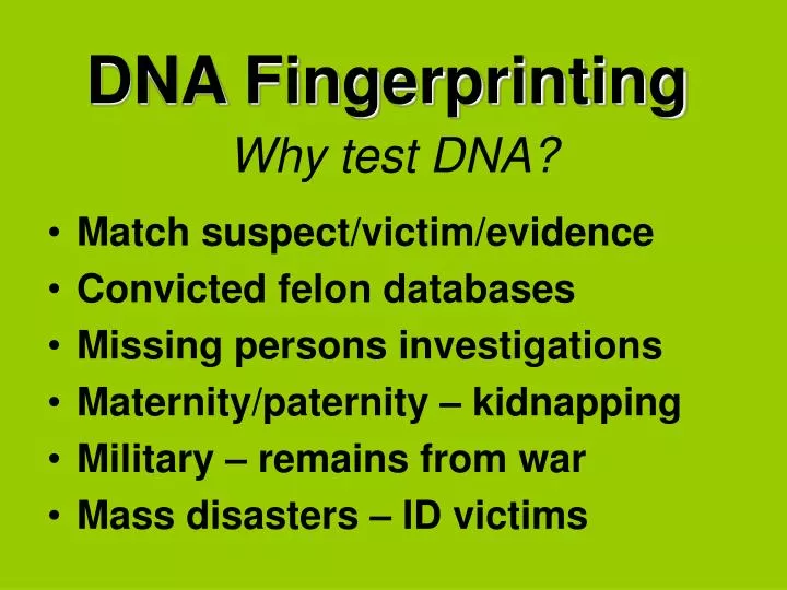 why test dna