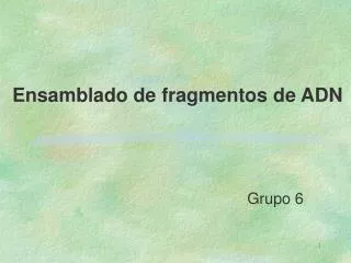 ensamblado de fragmentos de adn
