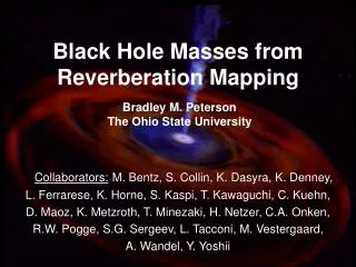 Black Hole Masses from Reverberation Mapping
