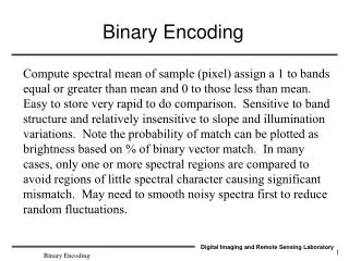 Binary Encoding