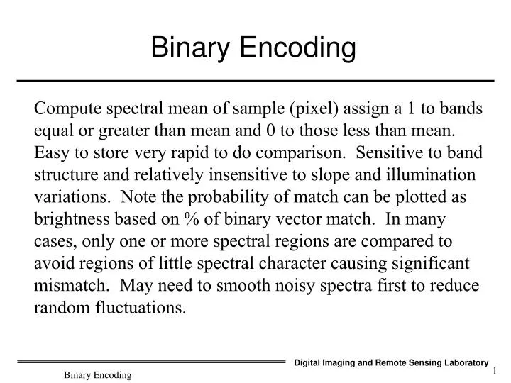 binary encoding
