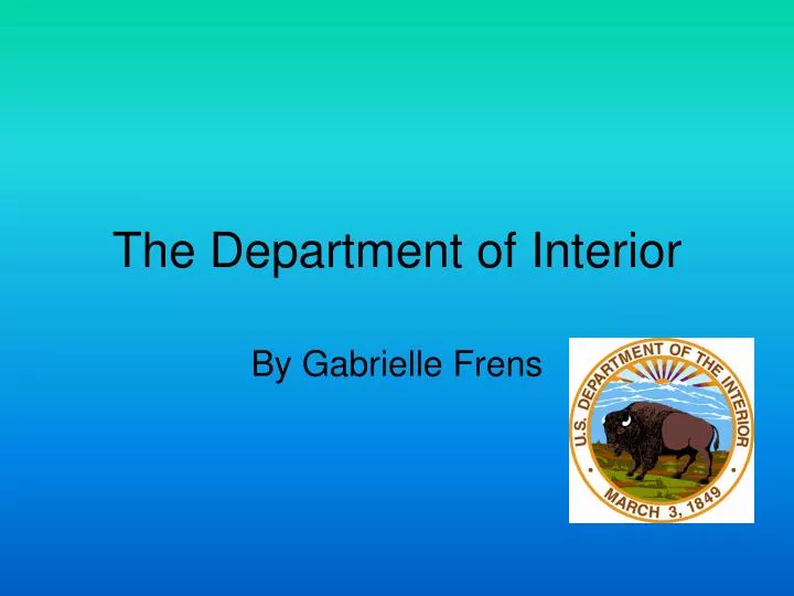 the department of interior