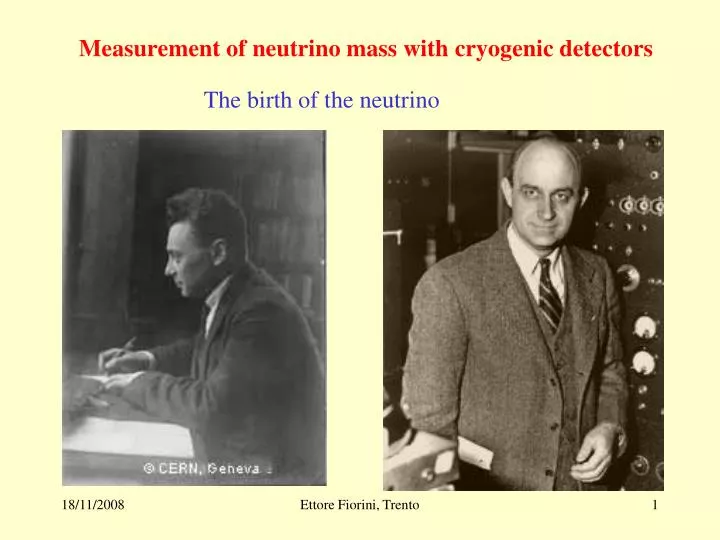 measurement of neutrino mass with cryogenic detectors