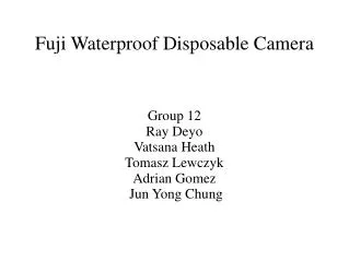 Fuji Waterproof Disposable Camera