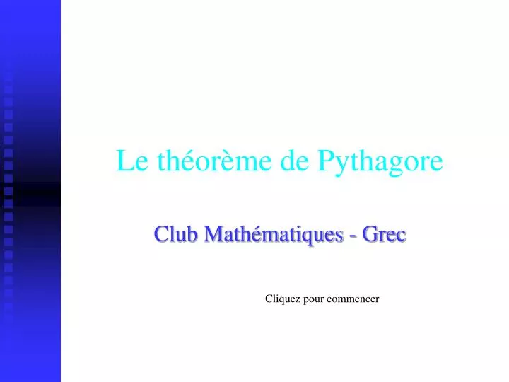 le th or me de pythagore