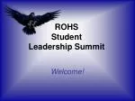 ROHS Student Leadership Summit - slide 1
