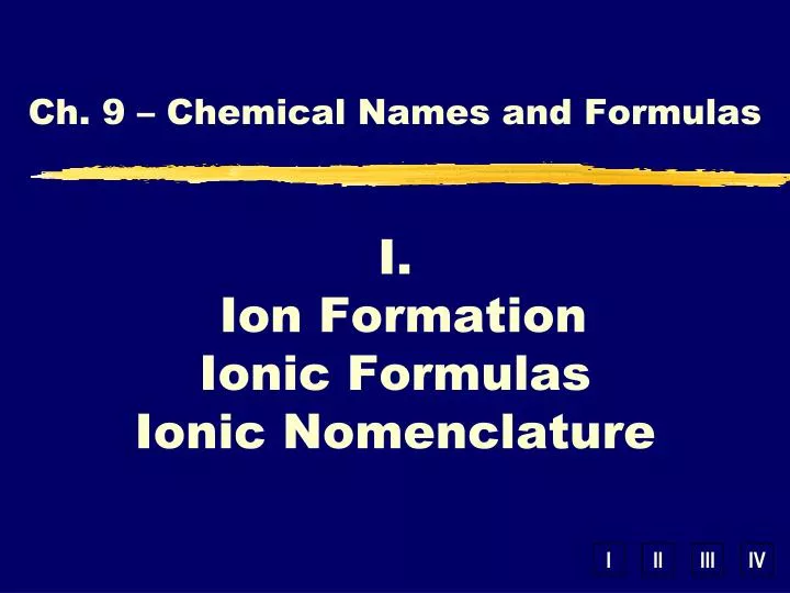 ch 9 chemical names and formulas