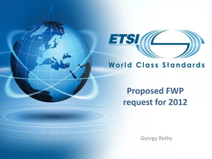 proposed fwp request for 2012