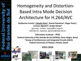 Homogeneity and Distortion-Based Intra Mode Decision Architecture for H.264/AVC