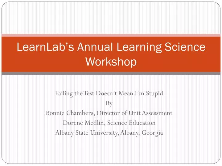 learnlab s annual learning science workshop