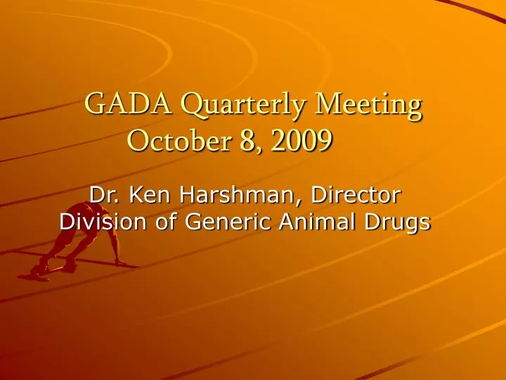gada quarterly meeting october 8 2009