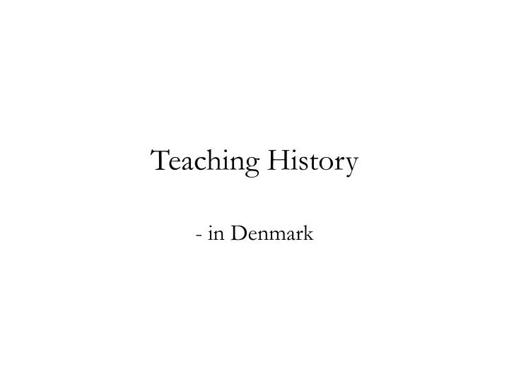 teaching history