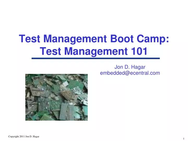 test management boot camp test management 101