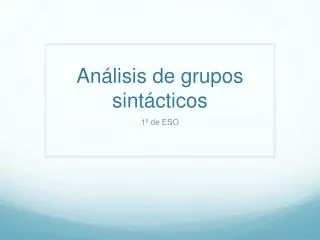 an lisis de grupos sint cticos
