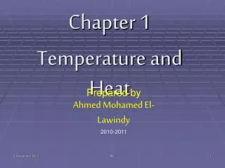 Chapter 1 Temperature and Heat