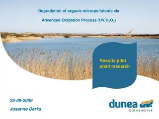 Degradation of organic micropollutants via Advanced Oxidation Process (UV/H 2 O 2 )